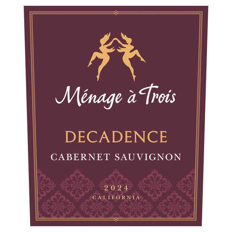 Menage A Trois Cabernet Sauvignon Decadence California - 750ML - Front Label