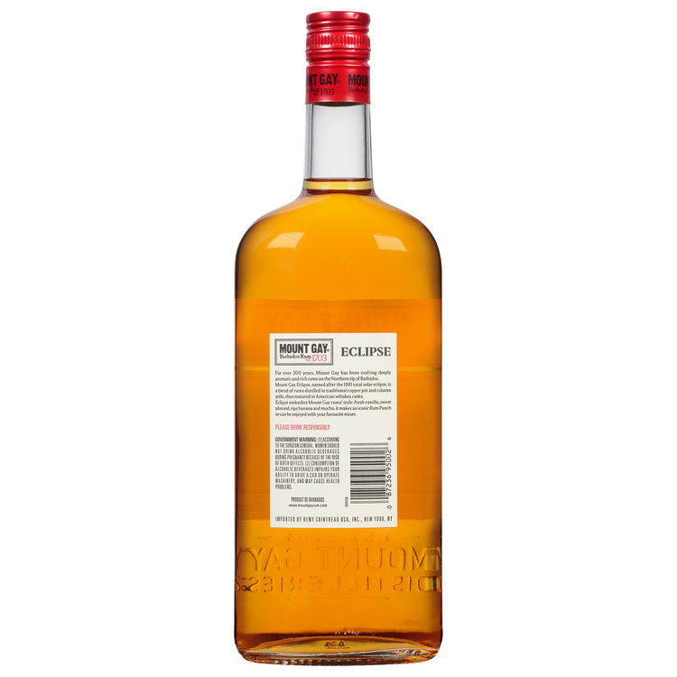 Mount Gay Gold Rum Eclipse Heritage Blend 80 - 1.0L - Back