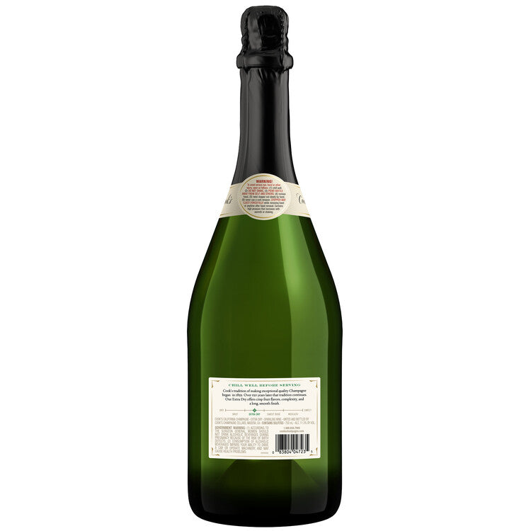 Cook's Extra Dry Champagne California - 750ML - Back