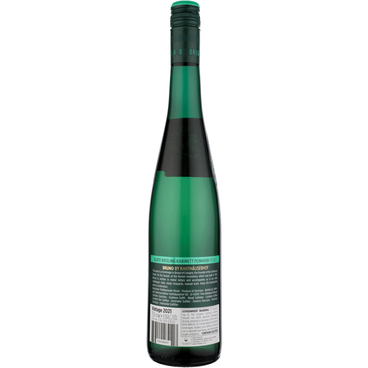 Bruno Riesling Slate Kabinett Feinherb Mosel 2023 - 750ML - Back