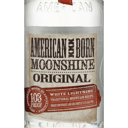 American Born Moonshine White Lightning Original 103 - 750ML - Front Label