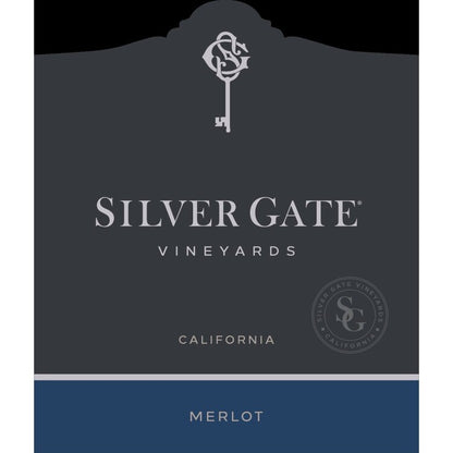 Silver Gate Vineyards Merlot California - 750ML - Front Label