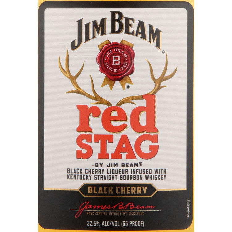 Jim Beam Red Stag Black Cherry Infused Straight Bourbon 65 - 375ML - Front Label