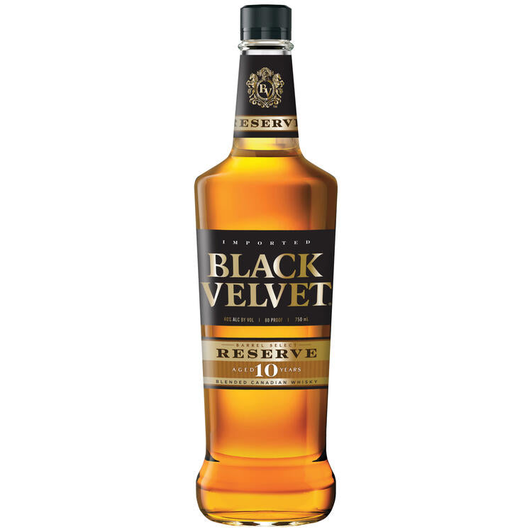 Black Velvet Canadian Whisky Reserve Select Stock 10 Yr 80 - 750ML - Front