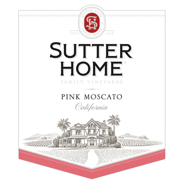 Sutter Home Pink Moscato California - 750ML - Front Label