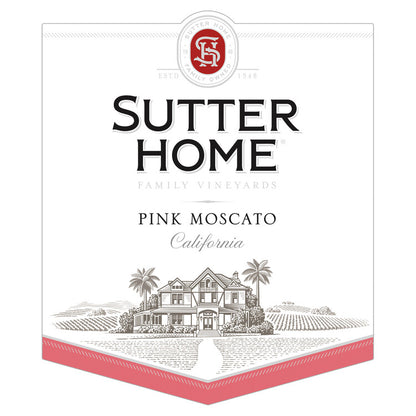 Sutter Home Pink Moscato California - 750ML - Front Label