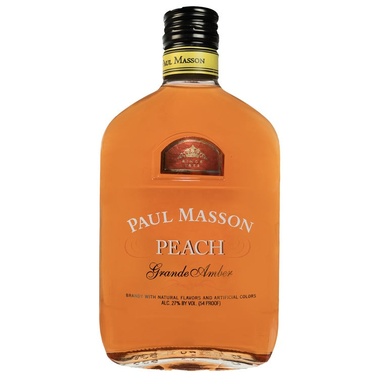 Paul Masson Peach Flavored Brandy Grande Amber 54 - 375ML