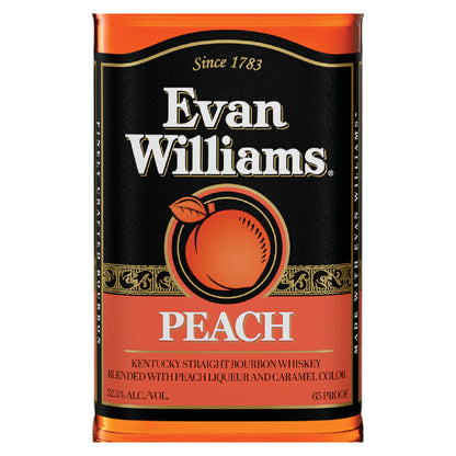 Evan Williams Peach Whiskey Liqueur 65 - 750ML - Front Label