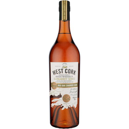 West Cork Single Malt Irish Whiskey Glengarriff Series Bog Oak Charred - 750ML - Front