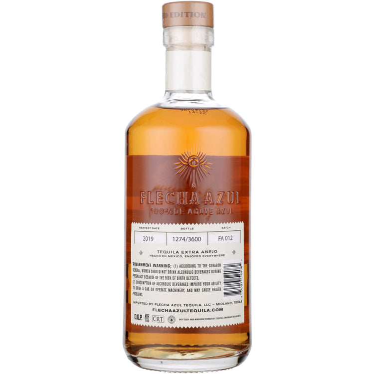 Flecha Azul Tequila Extra Anejo 3 Yr 80 - 750ML - Back