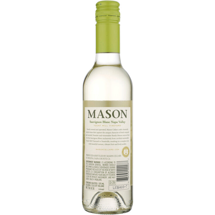 Mason Cellars Sauvignon Blanc Yount Mill Vineyard Yountville 2024 - 375ML - Back