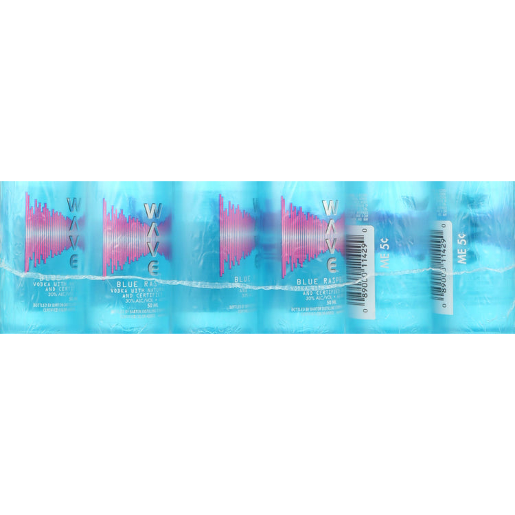 Wave Blue Raspberry Flavored Vodka 60 - 50ML - Front Label