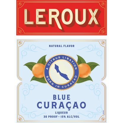 Leroux Curacao Blue 30 - 750ML - Front Label