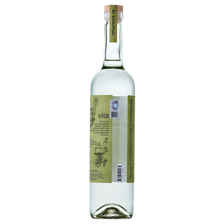 Vago Mezcal El Manantial By Hijos De Barriga 86 - 750ML - Back