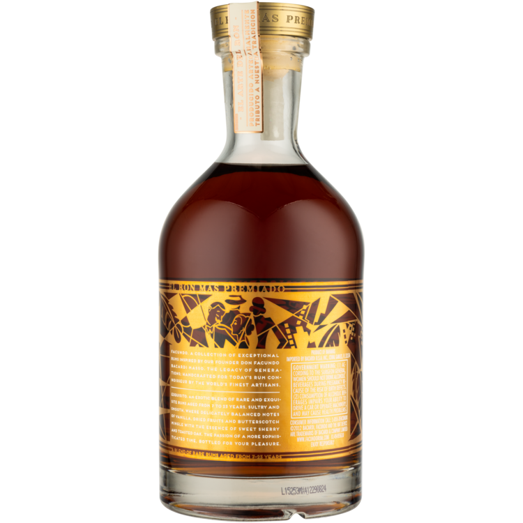 Facundo Aged Rum Exquisito 80 - 750ML - Back