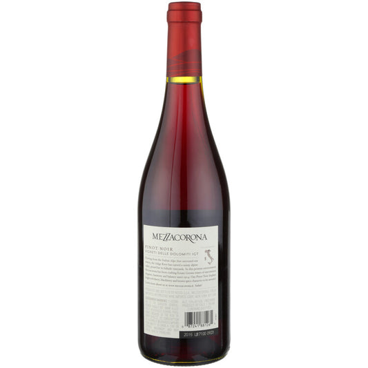 Mezzacorona Pinot Noir Vigneti Delle Dolomiti - 750ML - Back