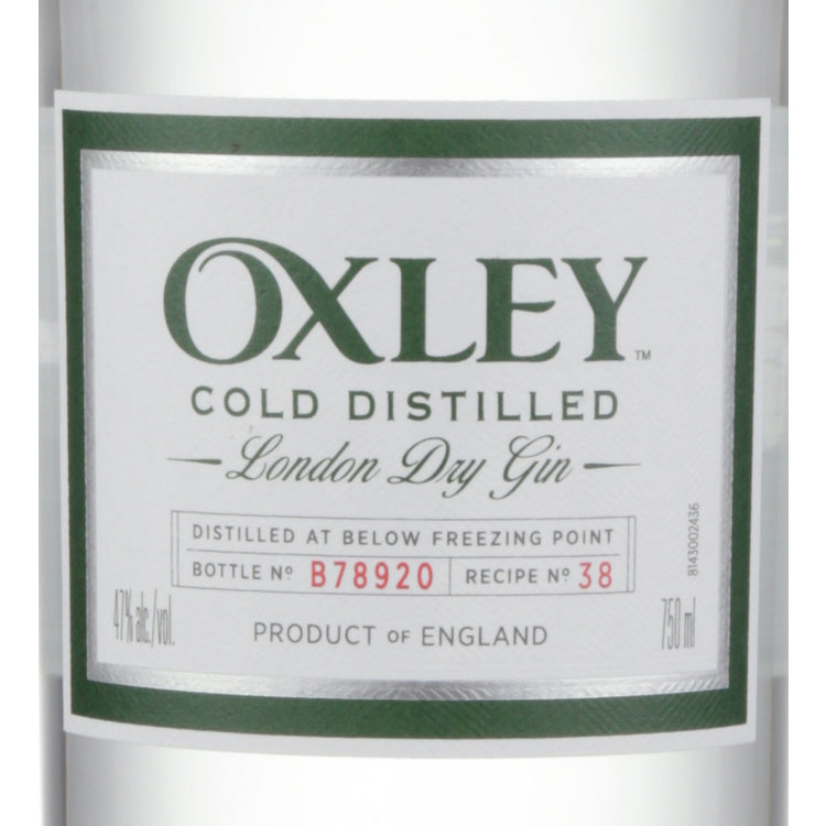 Oxley London Dry Gin Cold Distilled 94 - 750ML
