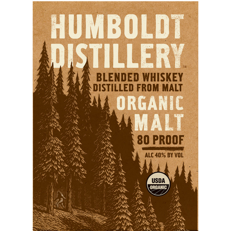 Humboldt Distillery Blended Whiskey Distilled From Organic Malt 80 - 750ML - Front Label