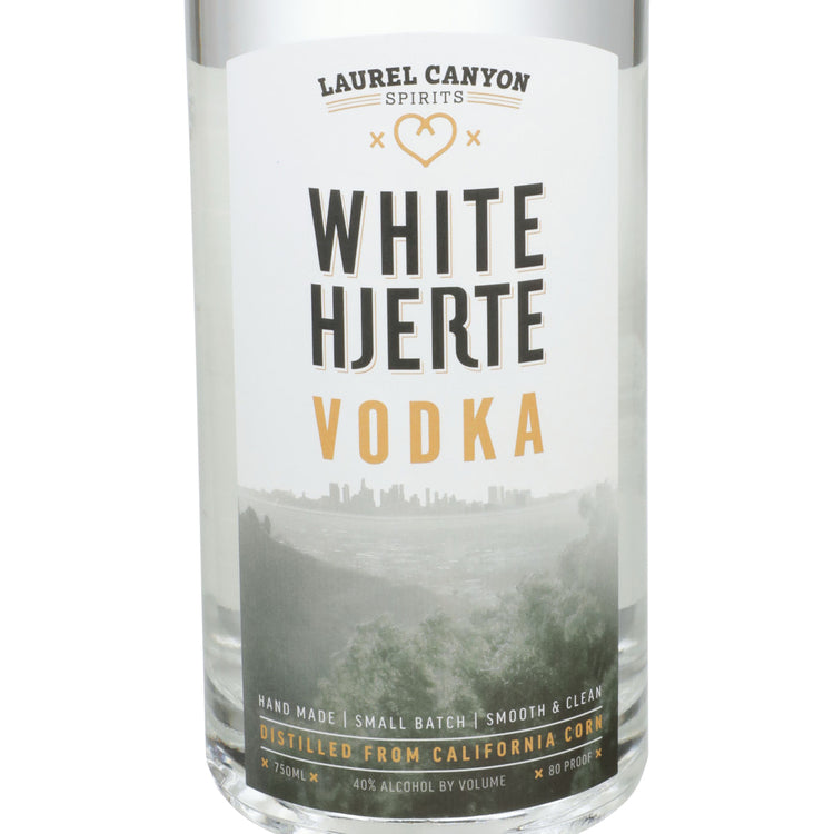 White Hjerte Vodka Small Batch 80 - 750ML - Front Label