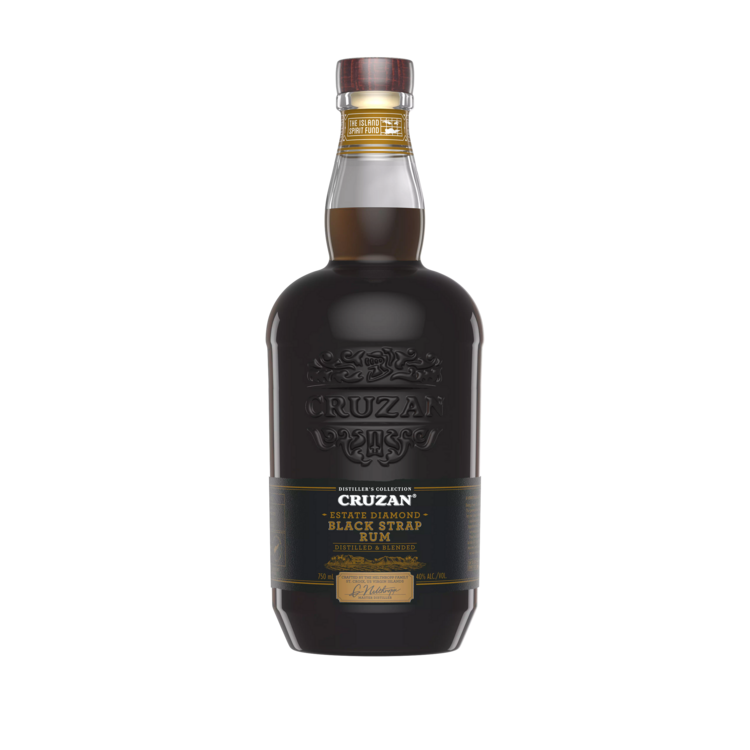 Cruzan Dark Rum Black Strap Estate Diamond 80 - 750ML - Front