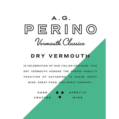 A.G. Perino Dry Vermouth Classico - 750ML - Front Label
