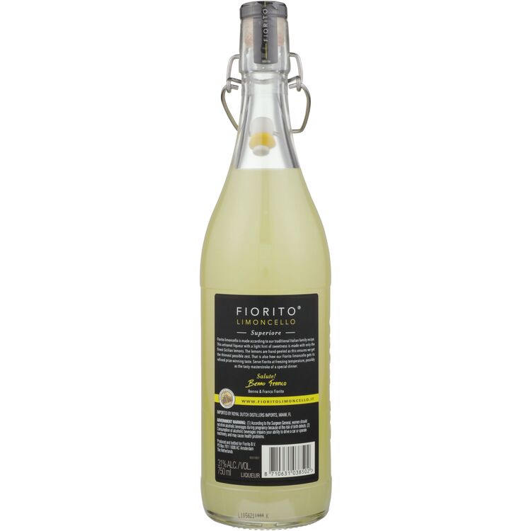Fiorito Limoncello Superiore 62 - 750ML - Back
