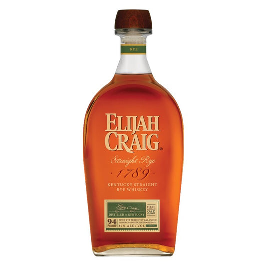 Elijah Craig Straight Rye Whiskey 94 - 1.0L - Front