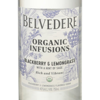 Belvedere Organic Infusions Blackberry & Lemongrass Flavored Vodka 80 - 750ML