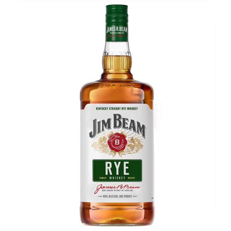 Jim Beam Straight Rye Whiskey 80 - 1.75L - Front