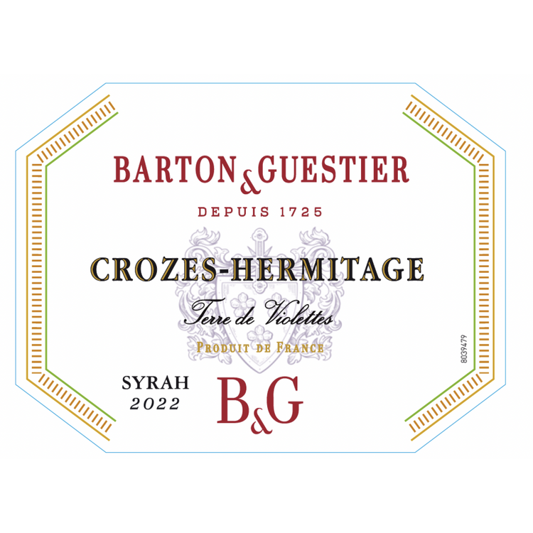 Barton & Guestier Crozes Hermitage Terre De Violettes 2022 - 750ML - Front Label
