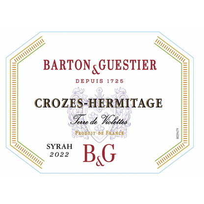 Barton & Guestier Crozes Hermitage Terre De Violettes 2022 - 750ML - Front Label