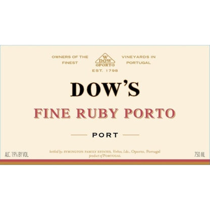 Dow's Porto Ruby #1 - 750ML - Front Label