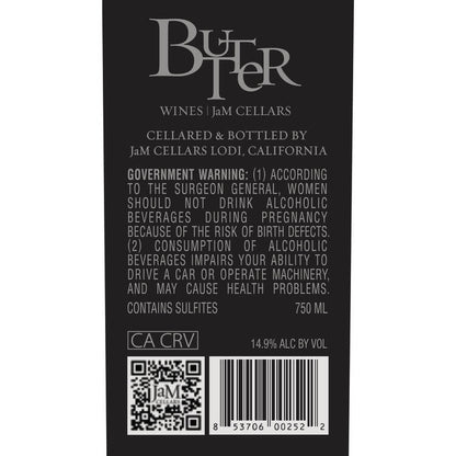 Butter Cabernet Sauvignon California - 750ML - Back Label