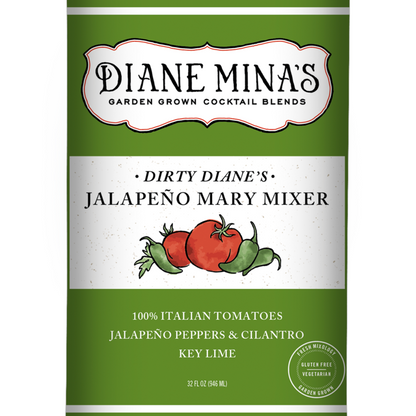 Diane Mina's Jalapeno Flavored Bloody Mary Mix - 32 Z - Front Label