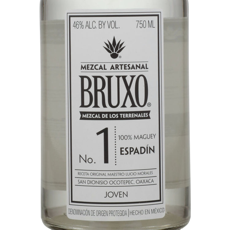 Bruxo Mezcal Artesanal Joven No. 1 Espadin 92 - 750ML - Front Label
