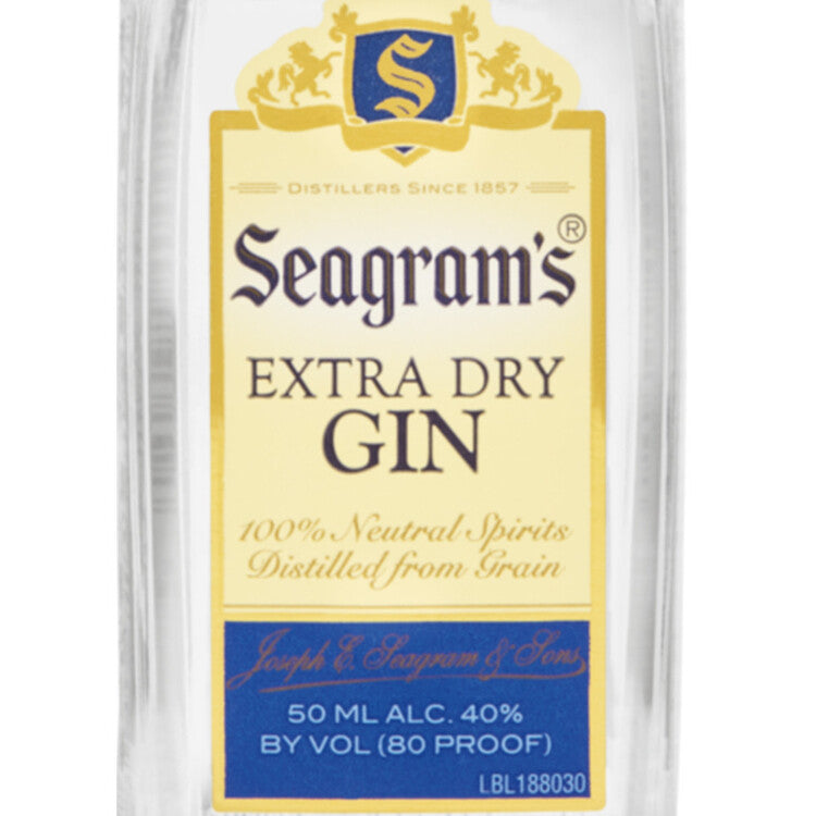Seagram's Extra Dry Gin 80 - 50ML - Front Label