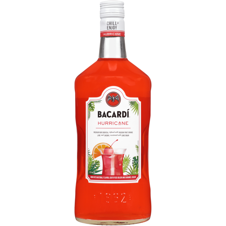 Bacardi Hurricane Classic Cocktails 25 - 1.75L - Front