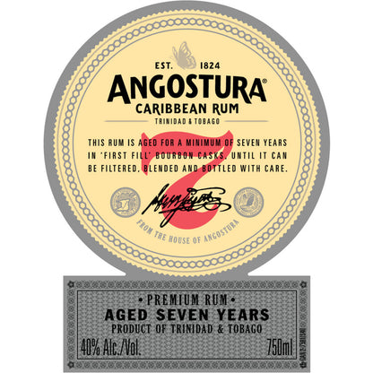 Angostura Aged Rum 7 Yr 80 - 750ML - Front Label