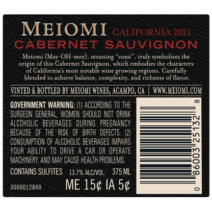 Meiomi Cabernet Sauvignon California - 375ML