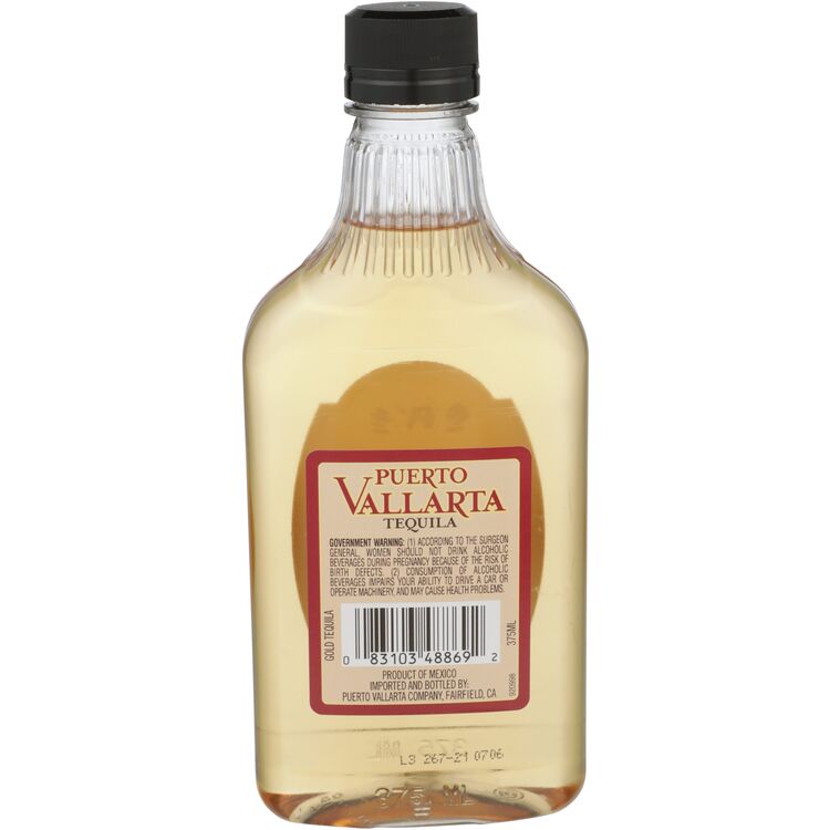 Puerto Vallarta Tequila Gold 80 - 375ML - Back