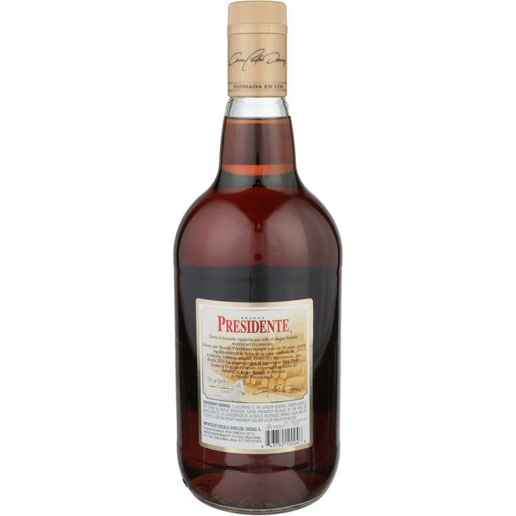Presidente Brandy 80 - 1.75L - Back