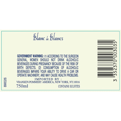 Pommery Champagne Brut Blanc De Blancs - 750ML - Back Label