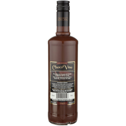 Chocovine Dark Chocolate Flavored Wine - 750ML - Back