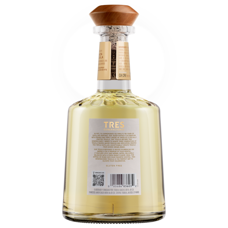 Tres Generaciones Tequila Reposado 80 - 750ML - Back