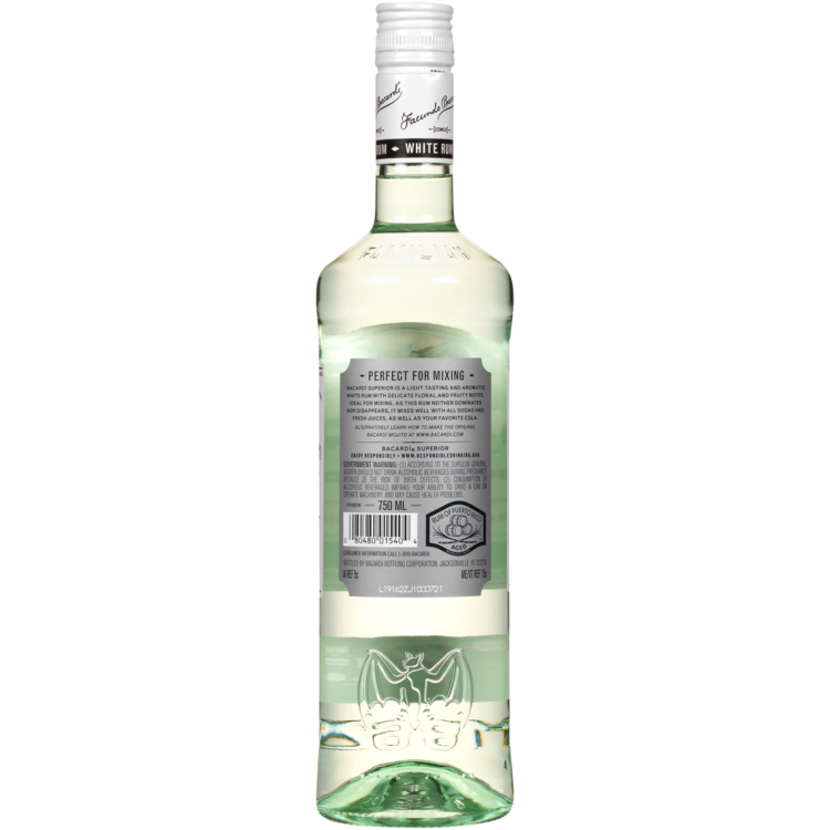 Bacardi Light Rum Superior 80 - 750ML