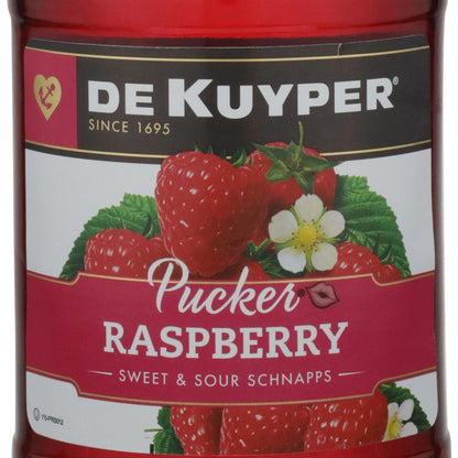 Dekuyper Sour Raspberry Schnapps Pucker 30 - 750ML - Front Label