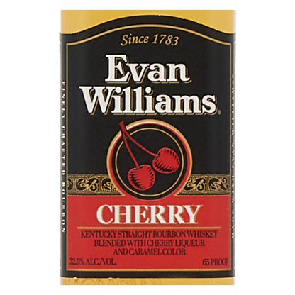Evan Williams Cherry Whiskey Liqueur 65 - 50ML - Front Label