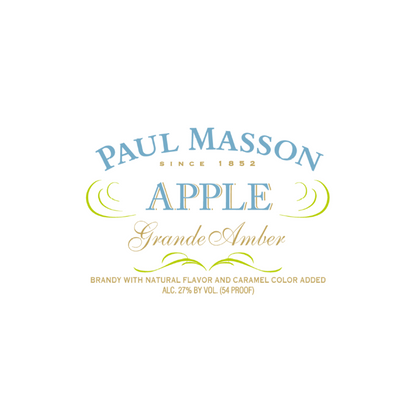 Paul Masson Apple Flavored Brandy Grande Amber 54 - 750ML - Front Label