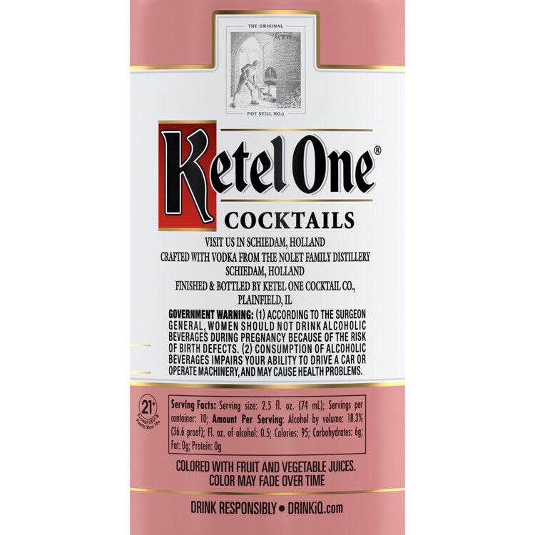 Ketel One Cocktail Cosmopolitan Collection 36.6 - 750ML - Back Label