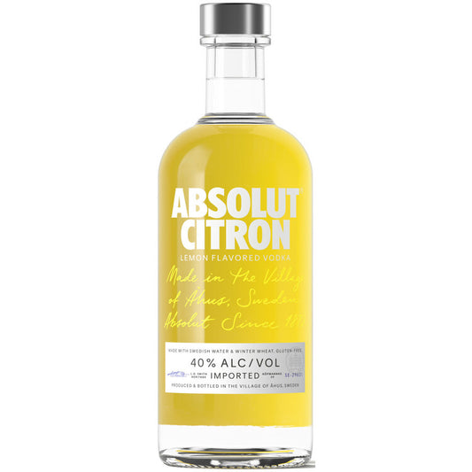 Absolut Lemon Flavored Vodka Citron 80 - 375ML - Front
